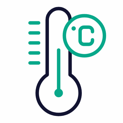 Celsius temperature, Animated Icon, Outline