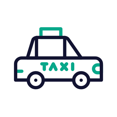 Taxi, Animated Icon, Outline