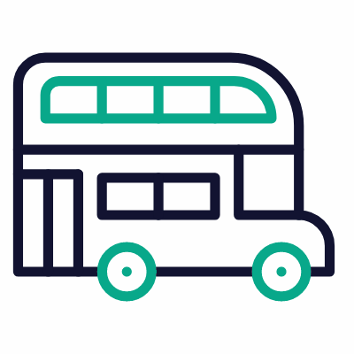 Doubledecker bus, Animated Icon, Outline