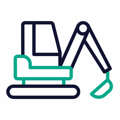 Digger, Animated Icon, Outline