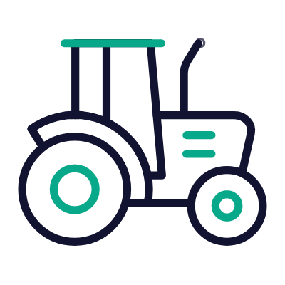 Tractor, Animated Icon, Outline