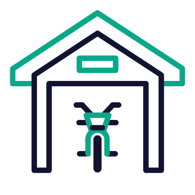 Garage, Animated Icon, Outline
