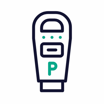 Parking meter, Animated Icon, Outline