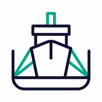 Wharf, Animated Icon, Outline