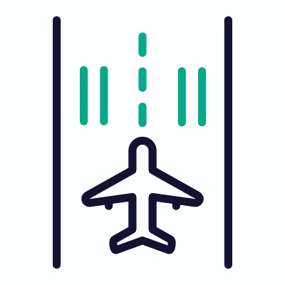 Airport runway, Animated Icon, Outline