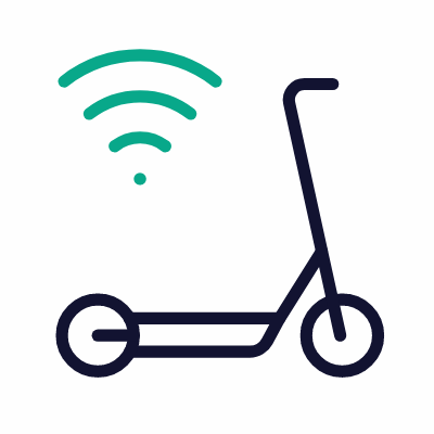 Electric scooter, Animated Icon, Outline