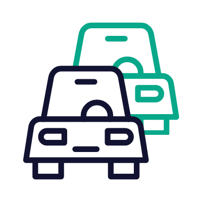 Traffic jam, Animated Icon, Outline