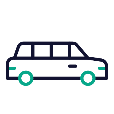Limousine, Animated Icon, Outline