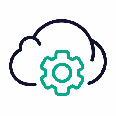Cloud settings, Animated Icon, Outline