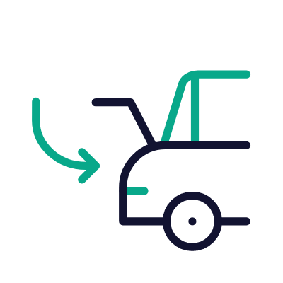 Car boot, Animated Icon, Outline