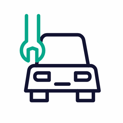 Car service, Animated Icon, Outline