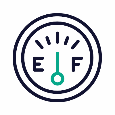 Fuel gauge, Animated Icon, Outline