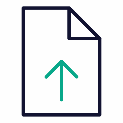 Document upload, Animated Icon, Outline