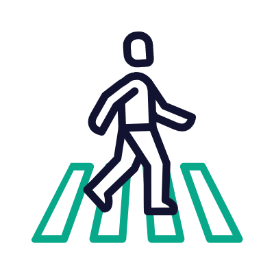 Crosswalk, Animated Icon, Outline