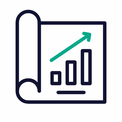 Financial project, Animated Icon, Outline