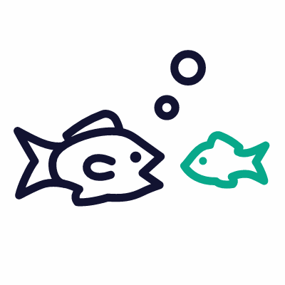 Big fish, Animated Icon, Outline