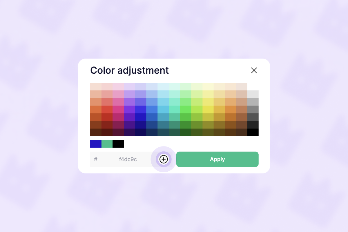 This image presents adding color to palette method.
